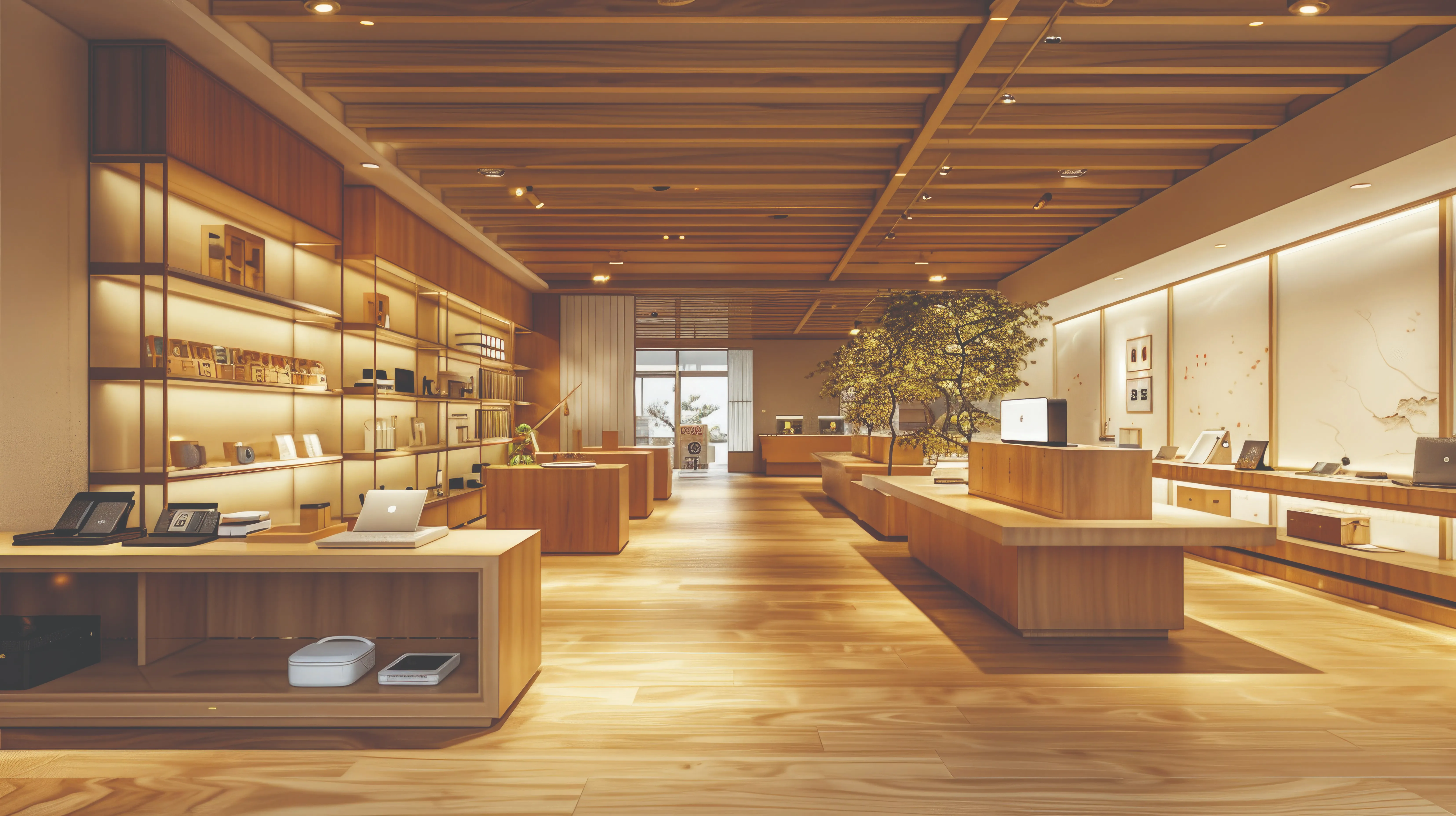 Contemporary commercial space interior